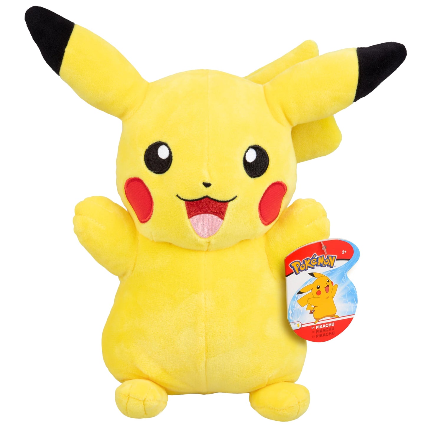 Pokemon 12' Large Pikachu Plush - Officially Licensed - Generation One Figure - Authentic Soft Stuffed Animal Toy - Easter Basket Stuffer Gift For Kids, Boys, Girls - 2+