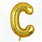 Flyloons Gold C Letter Foil Balloon Alphabets Balloons Perfect for Birthday Decoration Items, Anniversary, Bachelorette, Wedding