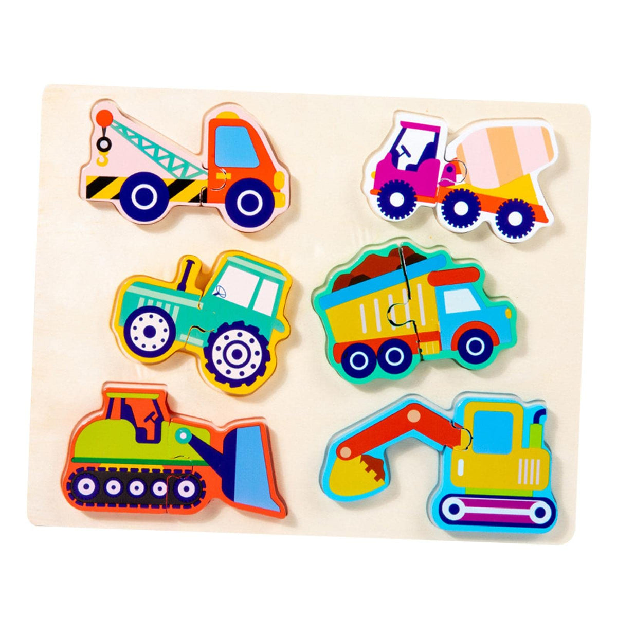 ATORSE Wooden Jigsaw Puzzle Games Developmental Games for Age 4+ Years Old Toddlers Traffic