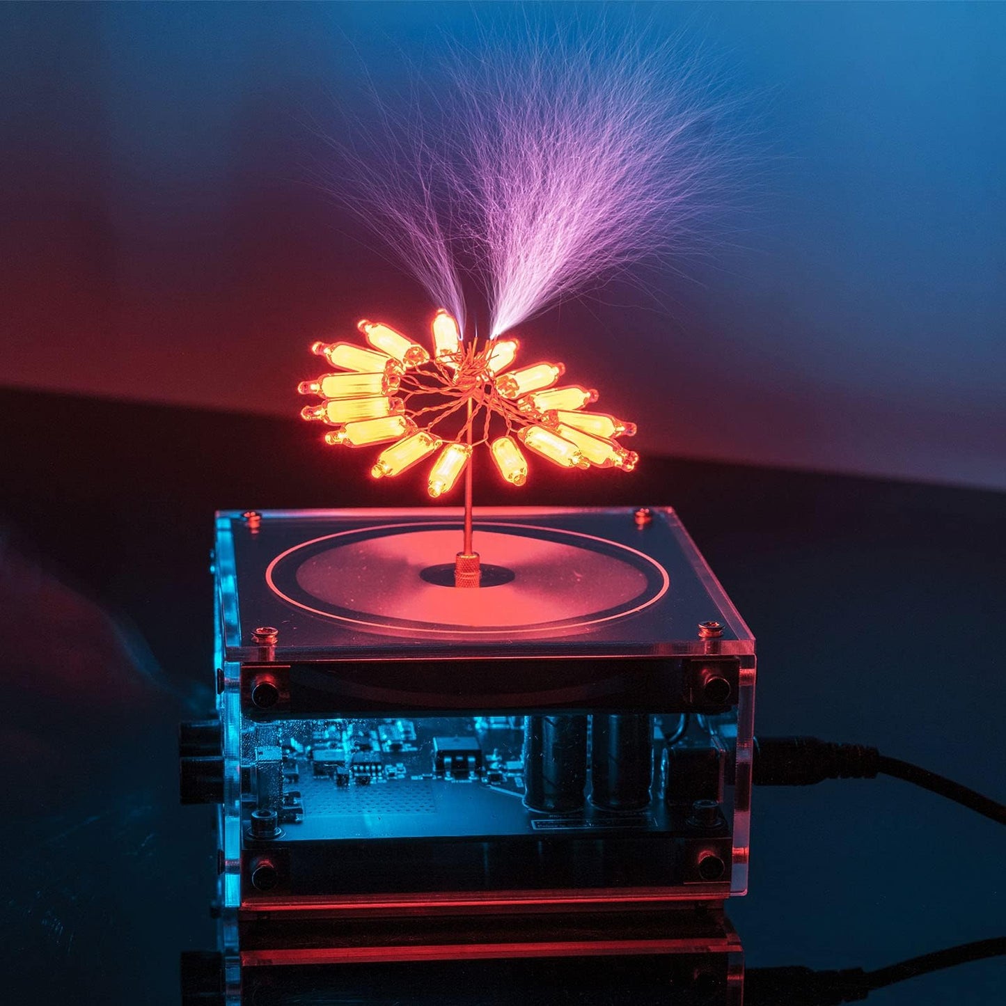 Music Tesla Coil Arc Plasma Coil Desktop Toy Divvlur Science Education Kit Model Ts10-001