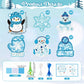 Feifeiya 24 Set Winter Suncatchers Crafts DIY Window Tissue Paper Suncatchers Winter Craft Make Your Own Hanging Ornaments for C