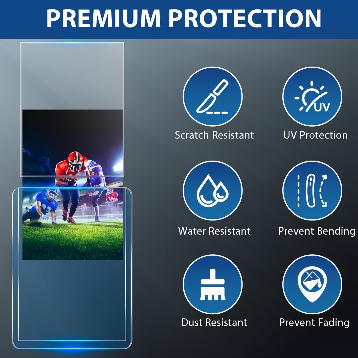 200 Card Sleeves Top Loaders for Cards  enhanced Toploaders  3x4 Baseball Card Protectors Hard Plastic  Hard Cards Sleeve  Sports Trading Holder (100 Toploaders + 100 Penny Sleeves)