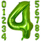 Paticool 40 Inch Green Number Balloon 4, Large Number Foil Balloons Mylar For Girl Boy Birthday Party Celebration Decorations Su