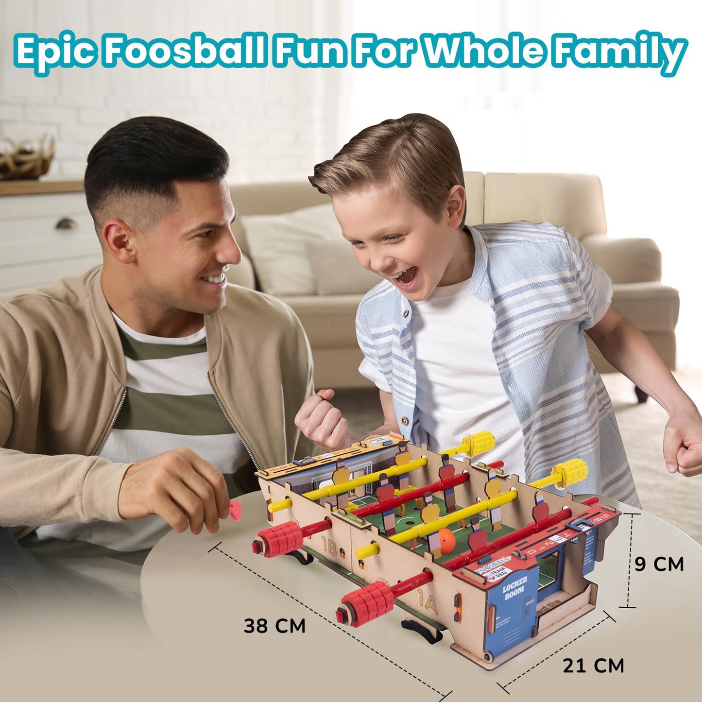Smartivity Foosball Table Soccer Indoor Games For Kids Age 6-14 Years | Birthday Gifts For Boys & Girls | Diy Stem Educational Science Toy For Kids Age 6,7,8,9,10,11,12,13,14 Years