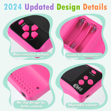 Handheld Game For Kids Ages 4-10, 2025 Upgraded, 142 Classic Mini Games, Tv Output, 2.5'' Lcd Screen, Portable Arcade System, Bi