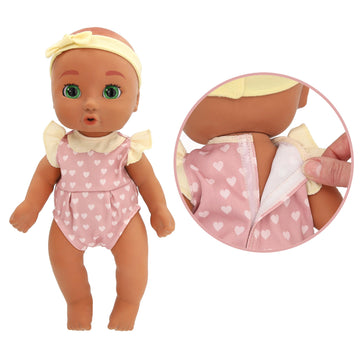 Imc Toys Be Loved Babies Alex 15'' Realistic Soft Body Baby Doll With Open/Close Eyes With Bottle, Pacifier, Headband, & Outfit|