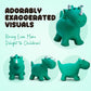 VangeBow Dinosaur Bouncy Animal - Green Triceratops Hopper Toy for Toddlers 3+, PVC, Indoor/Outdoor, First Birthday Gift