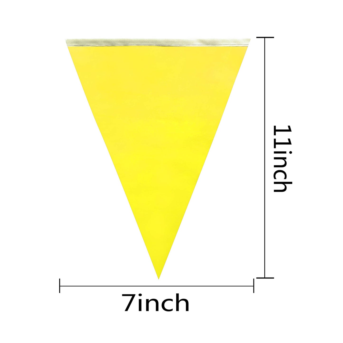 Tsmd Solid Yellow Pennant Banners Flags String Diy Bunting Flags,Party Decorations For Grand Opening,Kids Birthday,Party Events