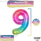 KatchOn, Rainbow Number 9 Balloon - 40 Inch | Foil 9 Birthday Balloon for 9th Birthday Decorations | Number Balloons for Anniver