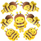 8 Pcs 5 Inch Stuffed Bees Plush Soft Small Bee Stuffed Animal Realistic Cartoon Little Honey Toy Adorable Doll For Birthday Party Decorations Diy(Vivid Style)