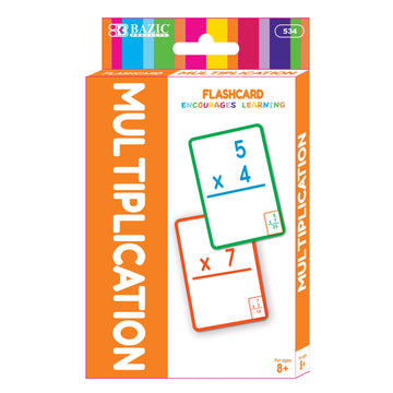Bazic Multiplication Flash Cards, Numbers Elementary Math Flashcards Game At School, Problem Solving (36/Pack), 24-Packs