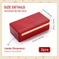 Zhanmai 2 Pack Christmas Puzzle Box Gift Wooden Magic Impossible Dovetail Box Secret Money Case Mini 3D Brain Teaser Case for Valentines Girlfriend Cash mature-themeds Teens(Rectangle Red)