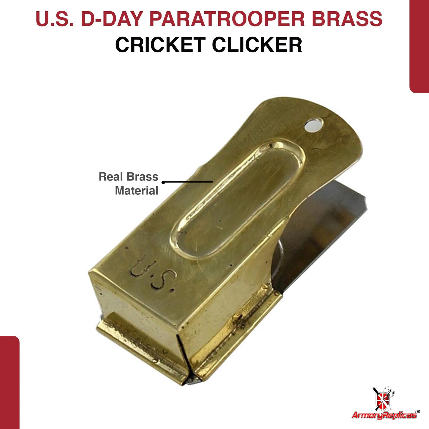 Armory Replicas - U.S. D-Day Paratrooper Brass Cricket Clicker