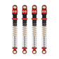 INJORA 51mm Shocks-Long Travel Threaded Double Barrel Damper for Axial AX24 SCX24 Upgrade 1/24 RC Crawler(Red)
