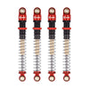 INJORA 51mm Shocks-Long Travel Threaded Double Barrel Damper for Axial AX24 SCX24 Upgrade 1/24 RC Crawler(Red)