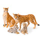 Terra By Battat – 4 Pcs 1-4' Cheetah Toys Family Set - Plastic Cheetah Figurines – Realistic Zoo Animals – Collectible Safari Animals Figures For Kids 3+