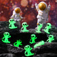 Croblissful 50 Pcs Glow In The Dark Alien Figures Small Tiny Rubber Mini Aliens Figurine Miniatures For Space Party Favors Hallo