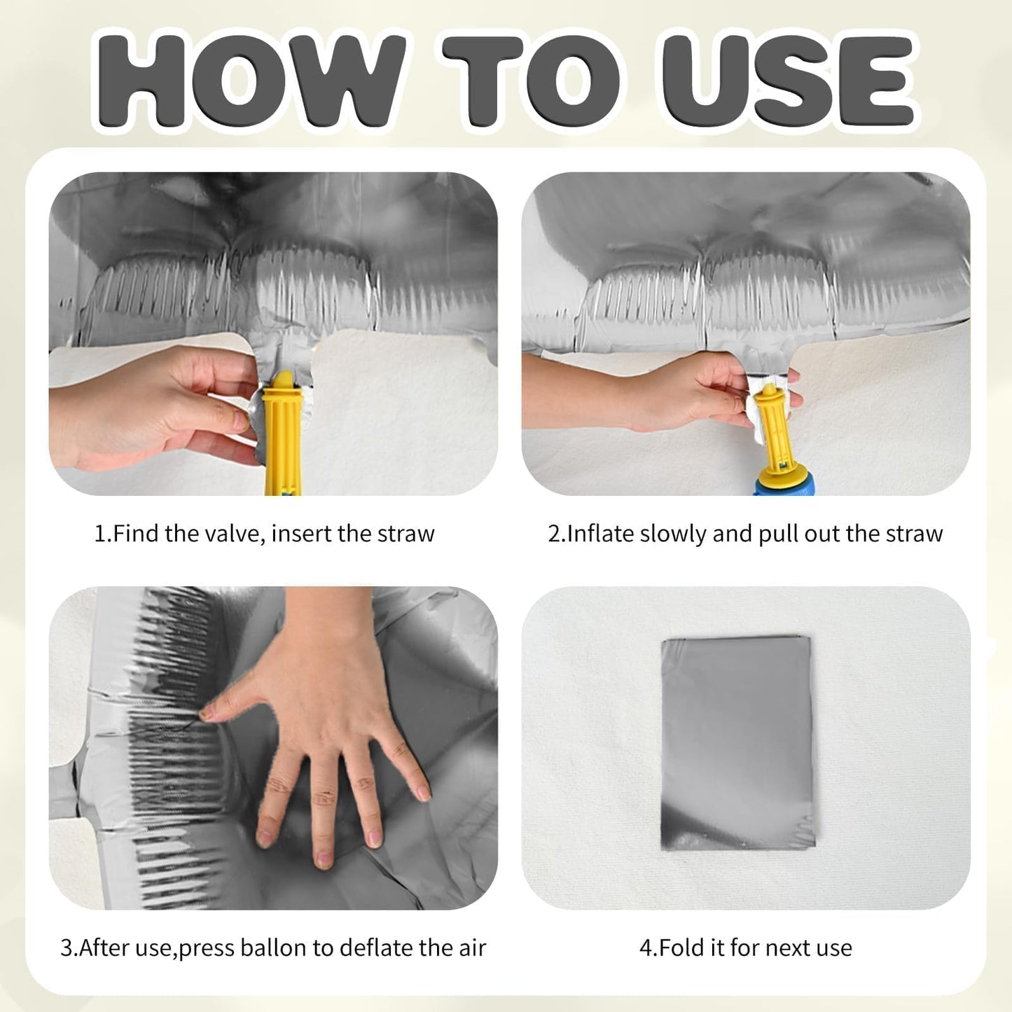 12 Pcs Heart Balloons, 18 inch Silver Heart Shaped Balloons, Big Heart Mylar Helium Balloons, Heart Love Foil Balloons for Weddi