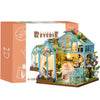 Vaki Vaki Miniature House Kit With Led Light, Book Nook Kit With Cover For Birthday, 3D Wooden Bookends Puzzle, Bookshelf Decor