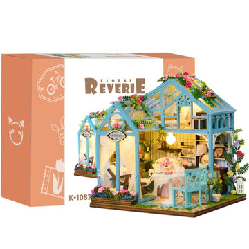 Vaki Vaki Miniature House Kit With Led Light, Book Nook Kit With Cover For Birthday, 3D Wooden Bookends Puzzle, Bookshelf Decor