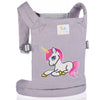 Happyvk-Baby Doll Carrier-Doll Carrier Front Back For Little Girls-Grey Unicorn