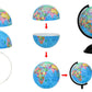 Exerz 8' World Globe - Political Map Educational Earth Globe - English