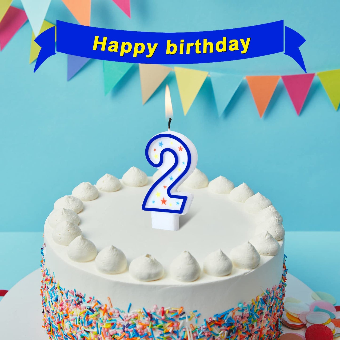 10 Pieces Birthday Number Candles Polka Dot Colorful 0-9 Cake Candles for Birthday Wedding Anniversary Reunions Theme Party Deco