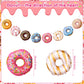Chinco 4 Pcs Donut Birthday Party Banners Donut Supplies Decorations Doughnut Grow Party Hanging Swirl Paper Cutouts Garland Kit