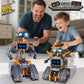Robot Toys With Led Eyes & 18 Expression Building Toy, 5-In-1 App & Remote Control Rechargeable Robotics Set For Kids, Rc Progra