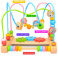 Bead Maze For Babies 6-12 Months,Wooden Educational Abacus Beads Circle Toddler Toys - Colorful Roller Coaster Activity Game,Great Gift For Babies Toddlers Girls And Boys