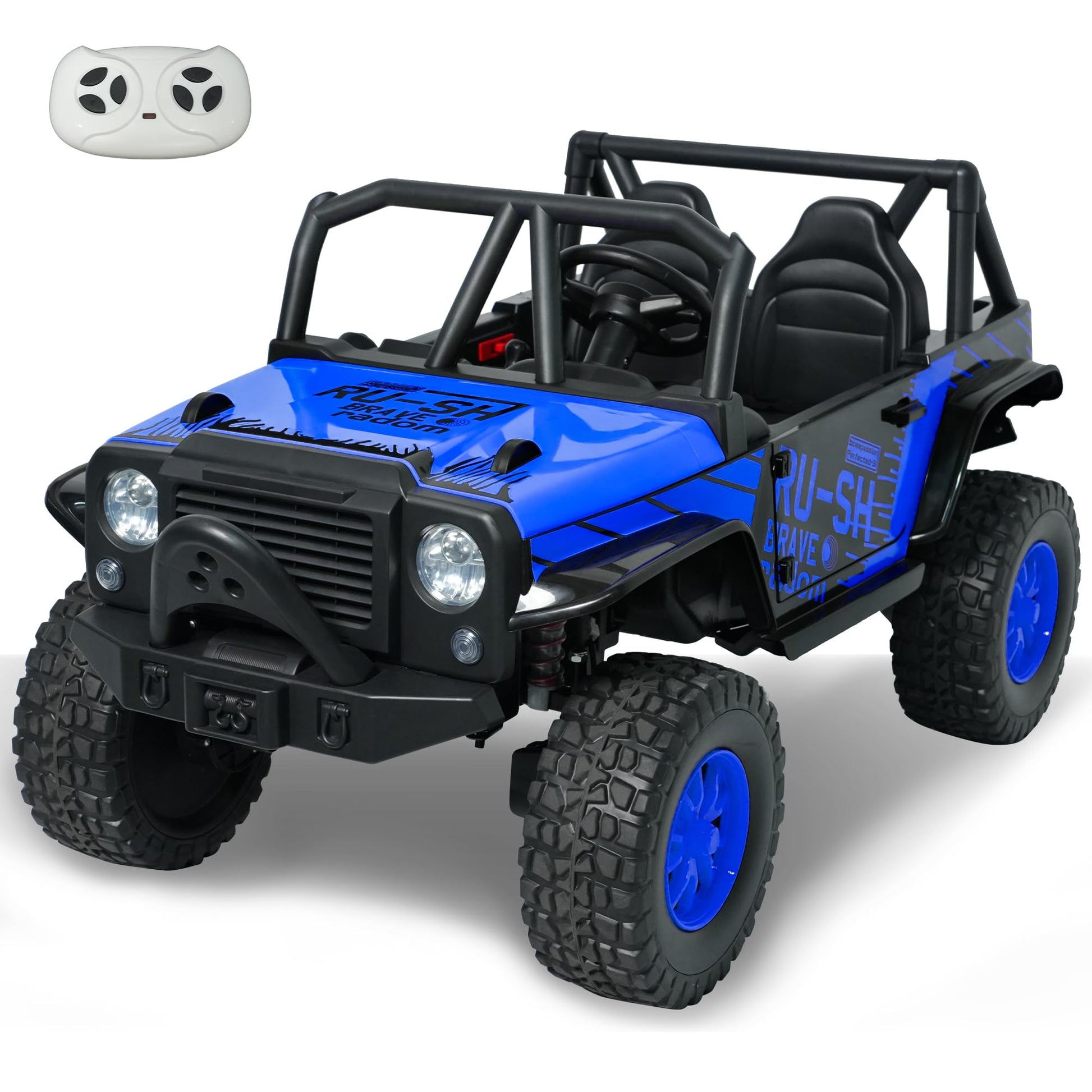 24V 5Ah 2 Seater Power Wheels For Kids, 4Wd Kids' Electric Vehicles With Remote Control For Girls Boys, Utv Ride On Car For Kid,
