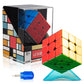Speed Cube 3X3, Magnetic Mirror Cube 2025, Stickerless Magic Cube Set With Display Stand & Showcase Box, Metallic Color Reflecti