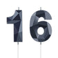 16th Birthday Candles Happy 16th Birthday Cake Toppers 3D Diamond Shape Number Candles Cake Topper Numeral Candles for Party Dec