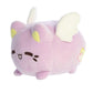 Aurora Enchanting Tasty Peach Candy Heart Meowchi Stuffed Animal - Bright & Colorful Design - Showpiece Plush - Lavender 7 Inche