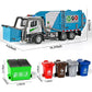 NOVAFUSION Front Loader Arm Toy Garbage Truck with Auto Lift Function,Diecast Garbage Truck Metal Cab,Friction Powered Garbage T