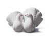 Lladró Porcelain Figure Of White Glossy Pair Of Doves. Figure Of Dove Lovers.