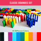 Timfuis 1200 Piece Wooden Dominoes Set for Kids, Colorful Tiles for Building, Stacking, Racing, 16.4"x3.08"x13.8"
