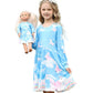 Bow Dream Cute Girl Dress And Matching American Girl Doll Clothes Accessories For Girls Dresses Size 120