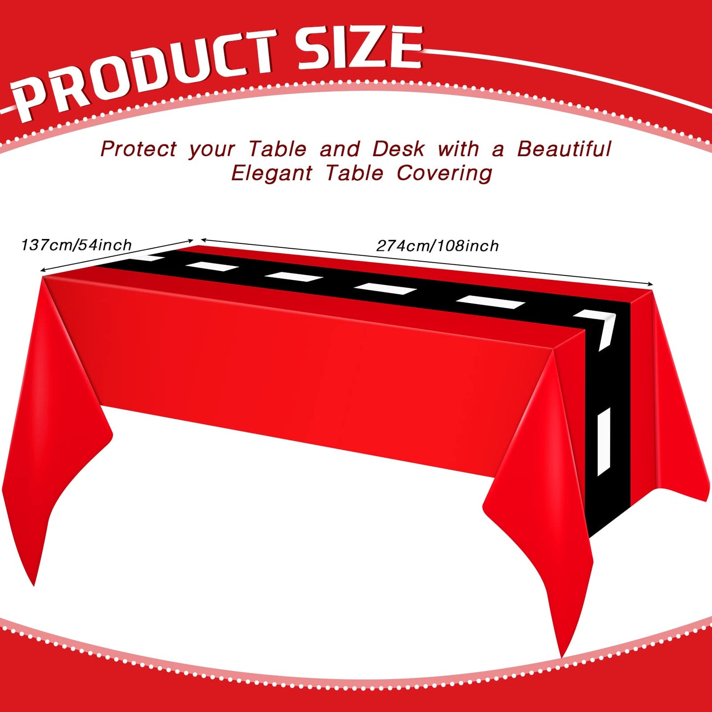 Irenare Car Birthday Party Supplies Racing Party Decorations Road Tablecloth Racetrack Table Runner Table Covers for Kids Boy Ca