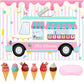 Joarhonal Pin The Ice Cream On The Ice Cream Truck Shop - Ice Cream Party Games For Kids Girls 20'' X 28'' Ice Cream Game Poster