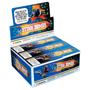 Empire Magic Joker Skunk Smell Prank Bottle - 2" Stink Bombs, Clear, 3 Pack, Plastic, Small