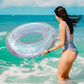 Polita Pool Float, Pool Floats Kids Summer Glitter Pool Tube With Confetti,Tube Pool Toys Beach Party, Transparent Inflatable Fl