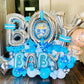 Bezente Blue Balloons Latex Party Balloons - 150 Pack 5 Inch Matte Small Light Blue Helium Balloons For Birthday Wedding Baby Sh