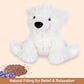 SuzziPals Warming Polar Bear Plush Toy, Microwavable Heating Pad, White, Lavender Scented, Soothing Stress Relief for Kids & Adults