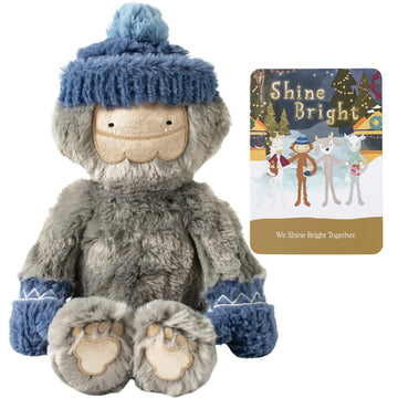 Slumberkins Shine Bright Bigfoot Kin Plush + Affirmation Card - Promotes Positive Self-Esteem, Authenticity & Community - Holida