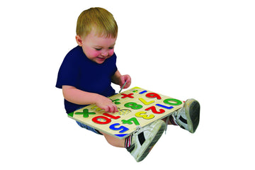 The Learning Journey Lift & Learn 123 Number Puzzle - Natural Wood, Model 285275, Educational Toy for Counting and Numbers