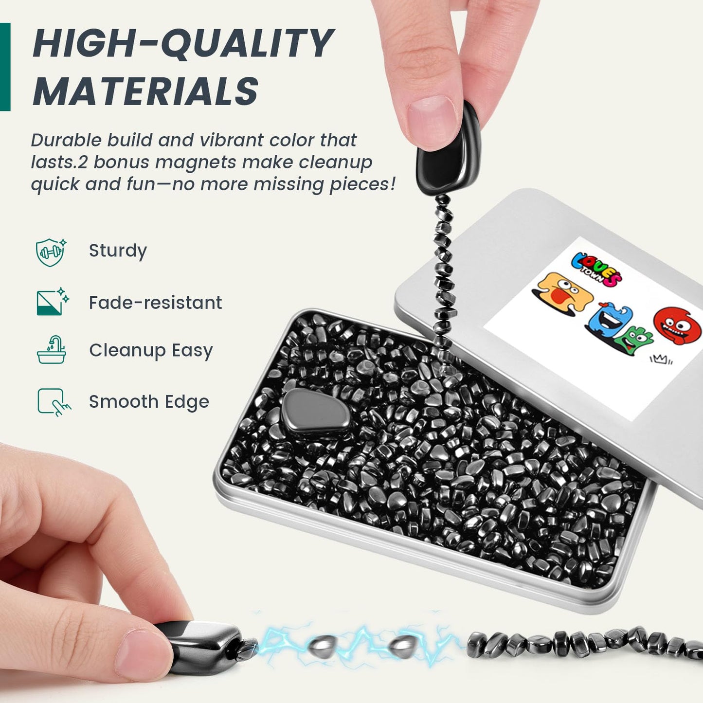 LovesTown 550PCS Fidget Toys mature-themed  Ferrite Putty Magnetic Rocks for Office Teens Gifts