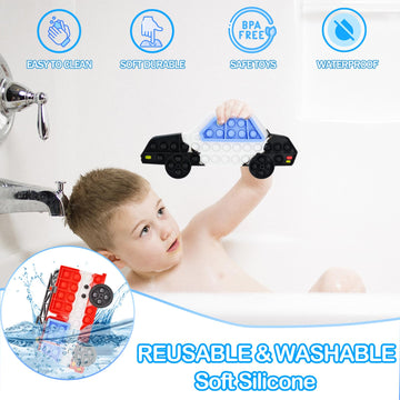 2 Packs Fidget Toys For Kids,Push Bubble Sensory Toy,Rainbow Animals Lobster Seahorse Stress Reliever Squeeze Toys Set Educational Fidgets Gift For Toddlers Adults Party Classroom Must Haves