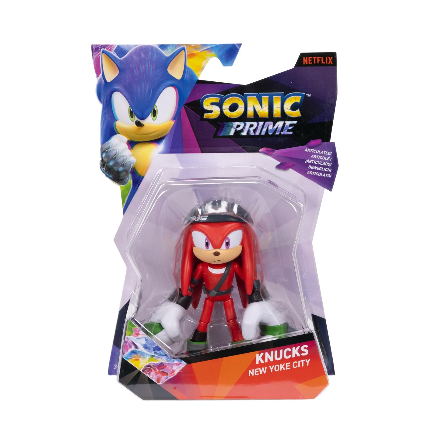 Sonic The Hedgehog Action Figure - 5-inch Knuckles, 13 Articulations, Red, Model 422334, Ages 3+ (Officially Licensed)