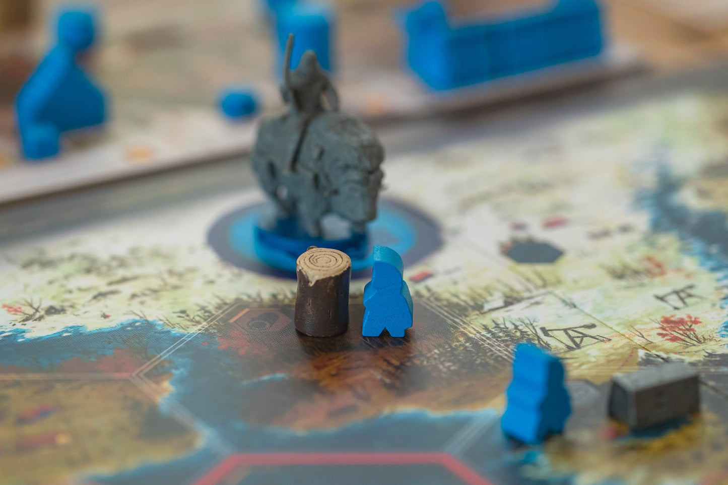 Stonemaier Games Scythe Realistic Resources - 80 Upgraded Resin Tokens (20 Grain, 20 Iron, 20 Oil, 20 Wood), Model STM608